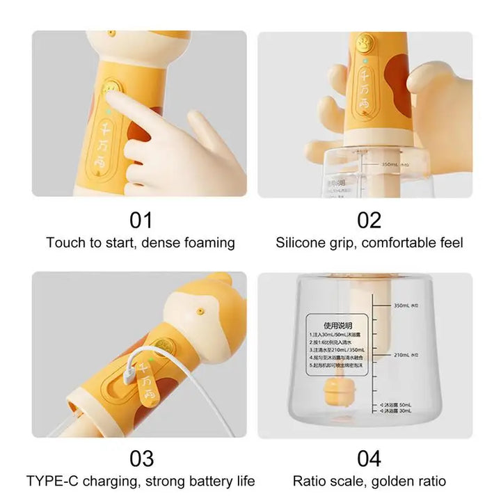 Distributeur de shampoing moussant électrique pour chien - HautePattes