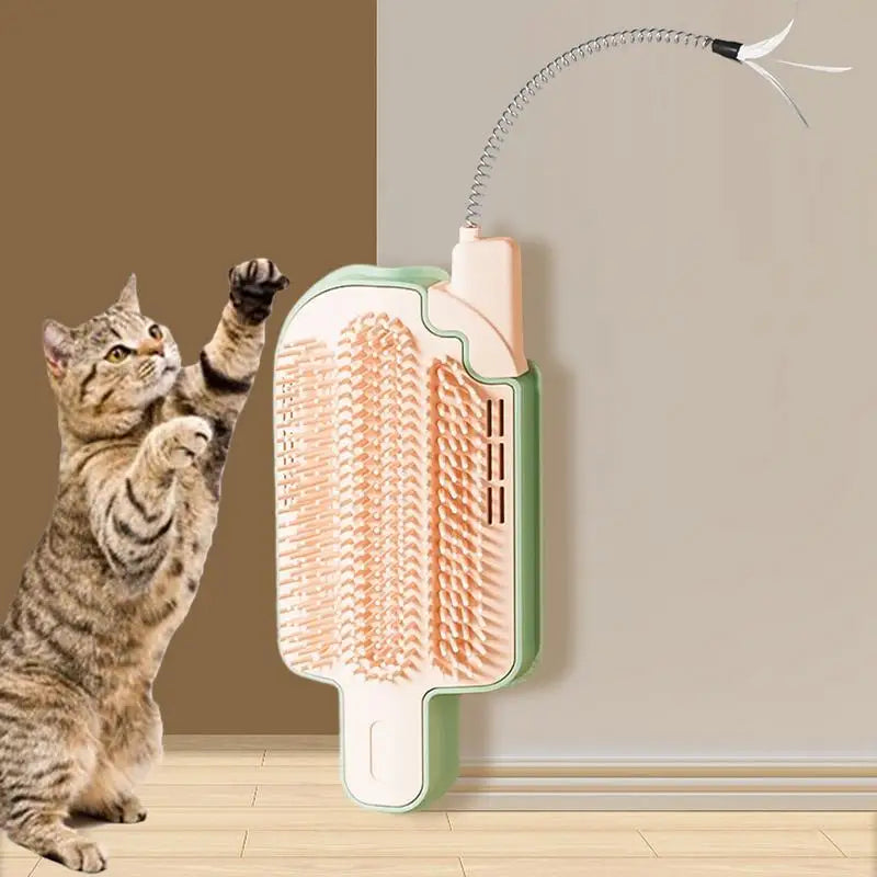 Brosse murale chat herbe à chat : détente autonome et coin bonheur