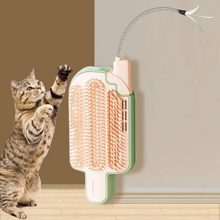 Brosse murale chat herbe à chat : détente autonome et coin bonheur