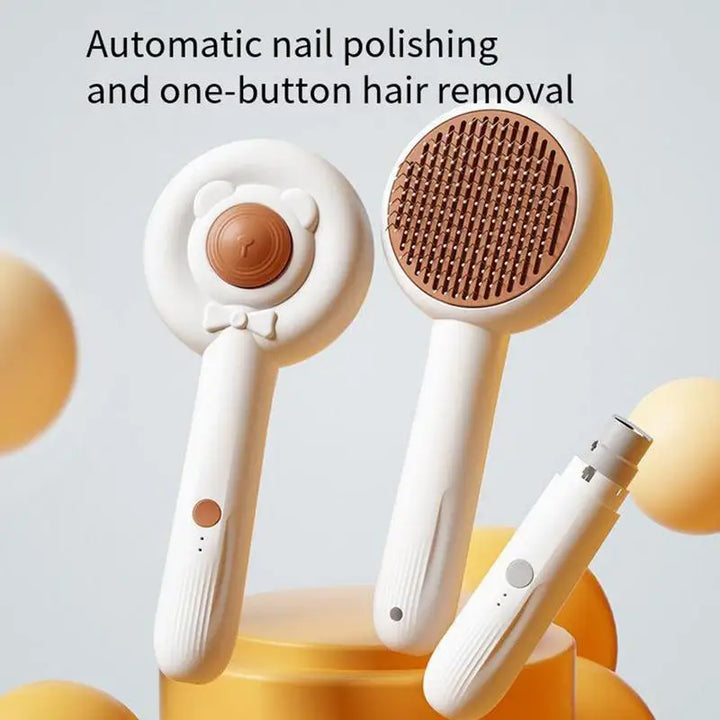 Brosse de Massage & Lime à Ongles Électrique 2-en-1 - HautePattes