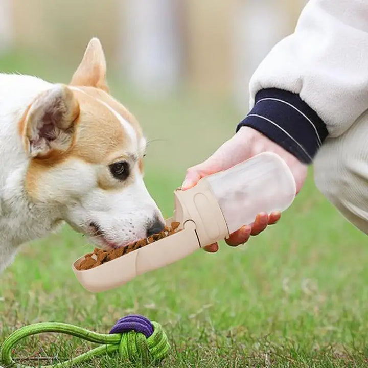 Gourde 2-en-1 pour Chiens â Hydratation & Nourriture - HautePattes