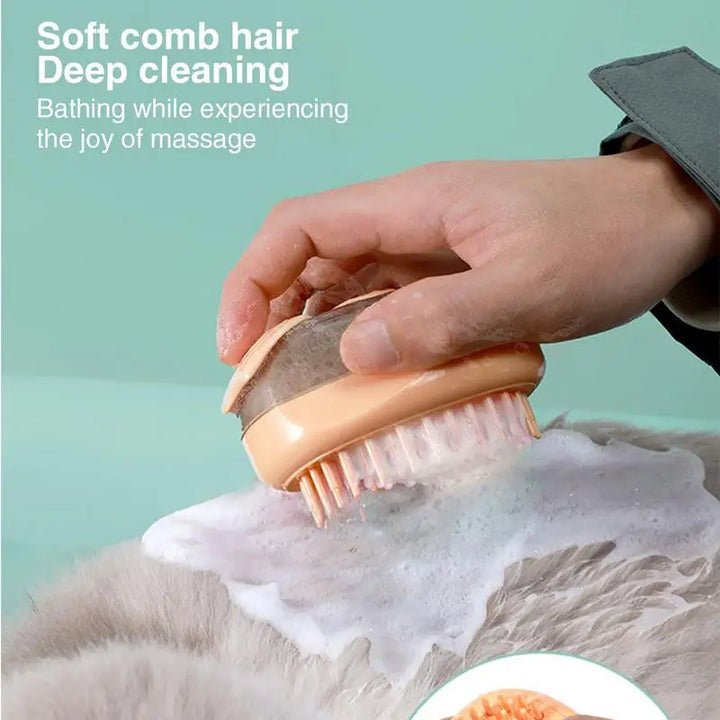 Brosse bain chien chat : pelage doux, massage relaxant