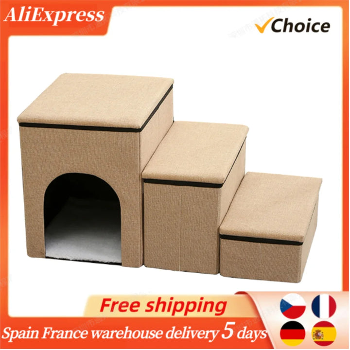 Escalier Pliable 3-en-1 Premium pour Chiens et Chats - HautePattes