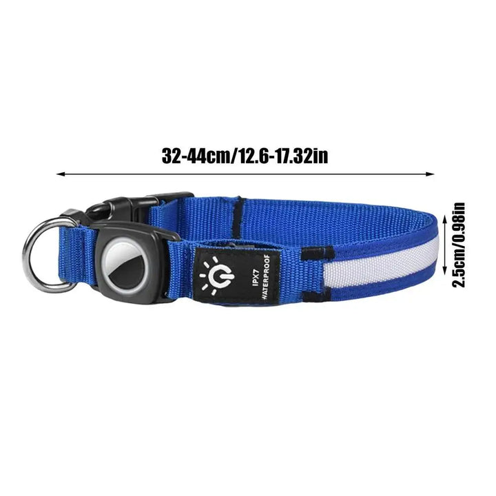 Collier lumineux chien AirTag : visible, localisable, rassurant de jour comme de nuit