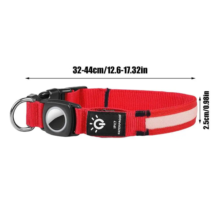 Collier lumineux chien AirTag : visible, localisable, rassurant de jour comme de nuit