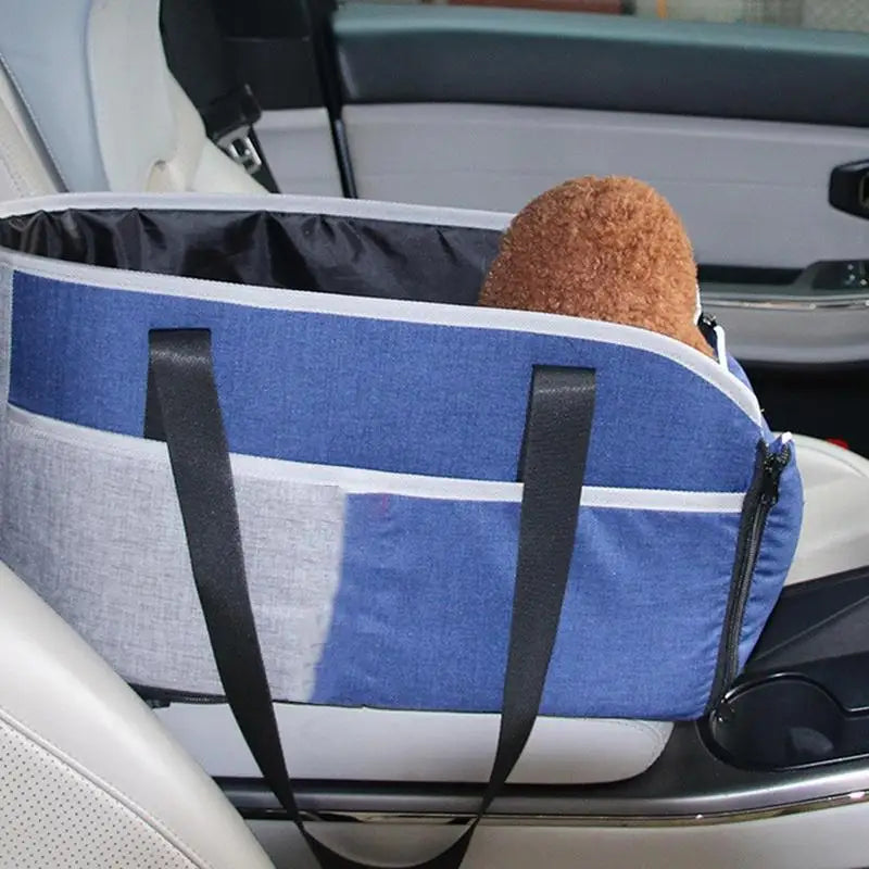 Siège Auto Portable Confort Premium – Console Centrale pour Chats & Petits Chiens - HautePattes