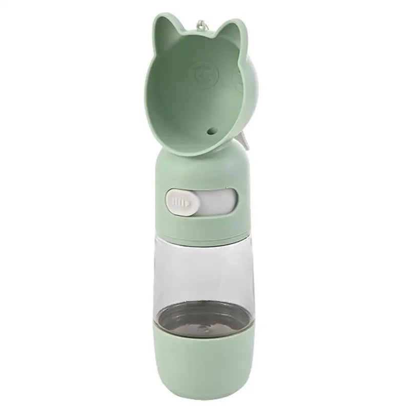 Gourde d'eau de voyage pour chien 2-en-1 avec récipient de nourriture - HautePattes