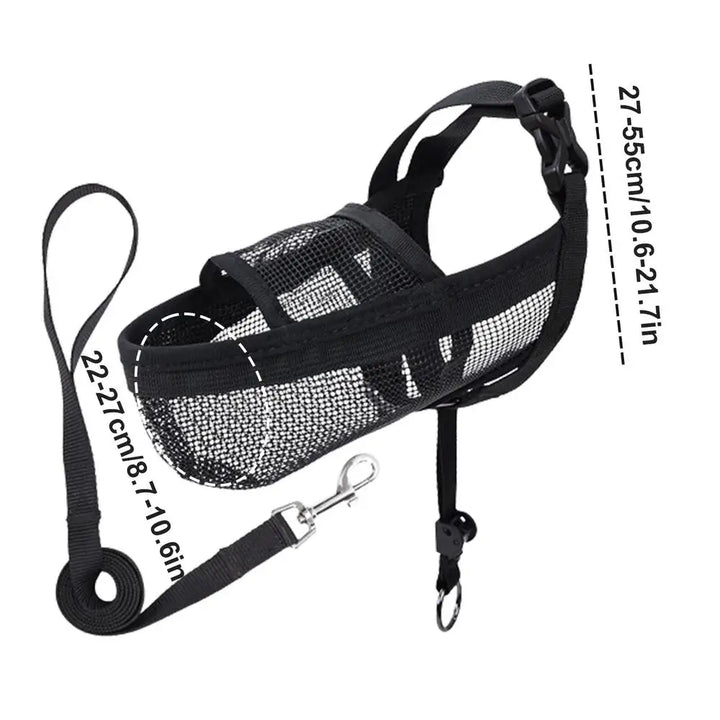 Muselière maille 2XL pour chien : maîtrise douce, confort total