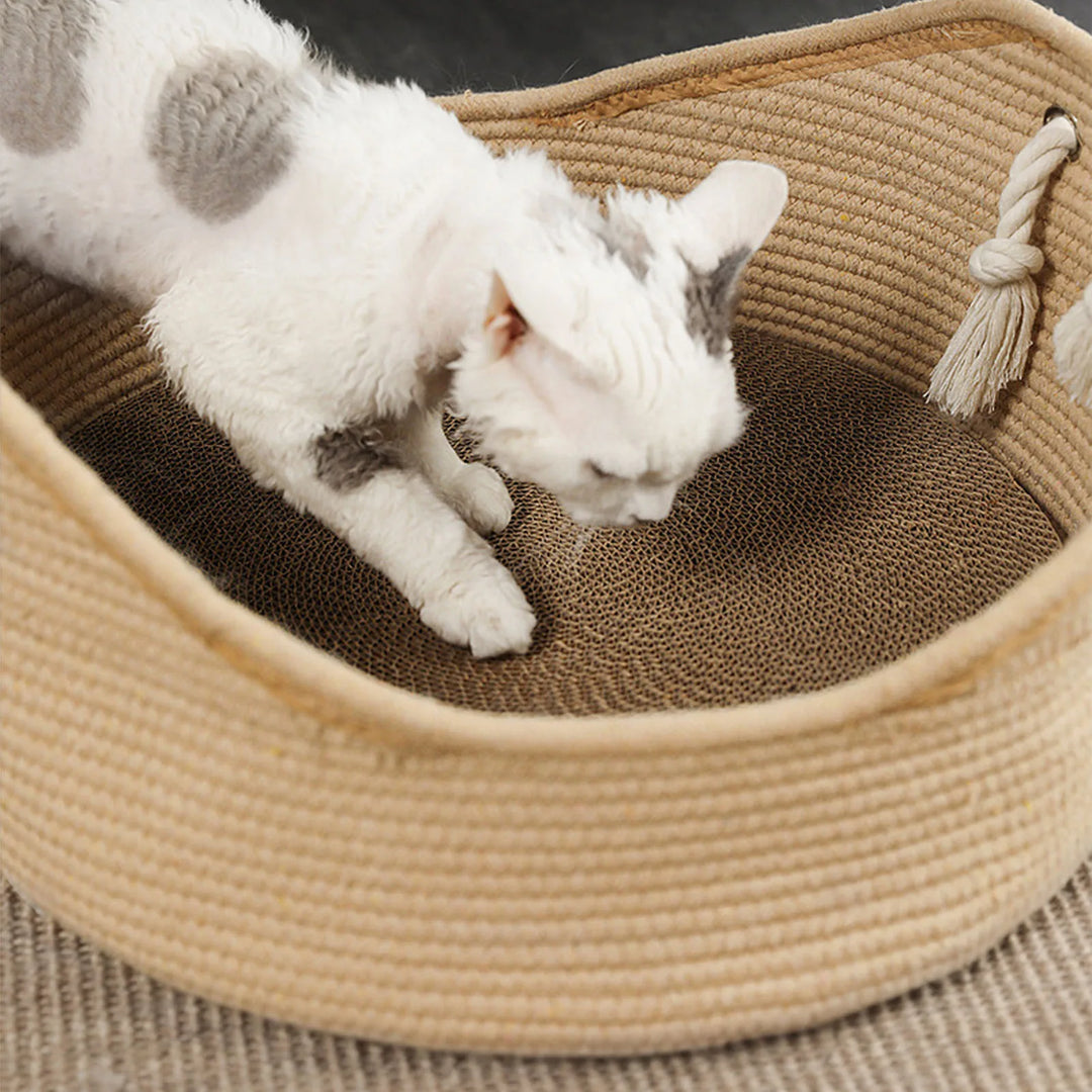 Panier Nid pour Chat et Chien en Osier Fait Main - HautePattes