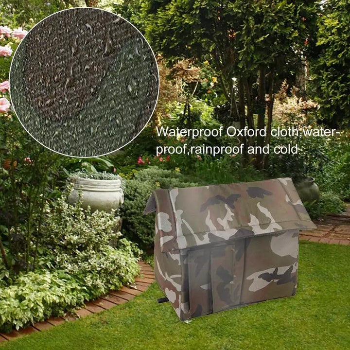 Abri extérieur camouflage pour chat errant – chaud, imperméable et protecteur