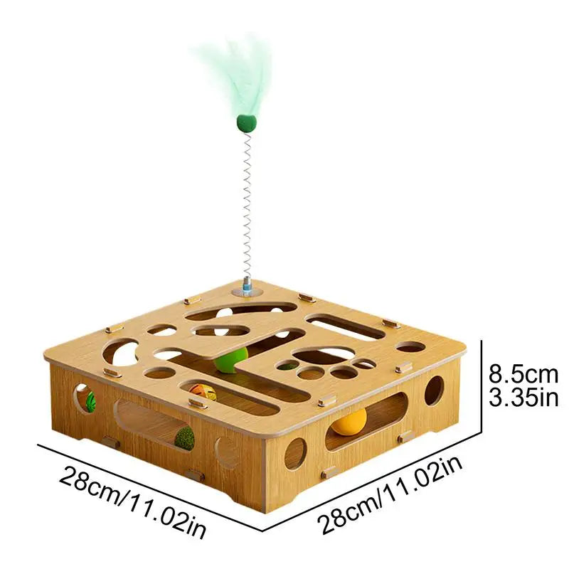 Jouet puzzle chat bois : éveil mental, jeu sans fin