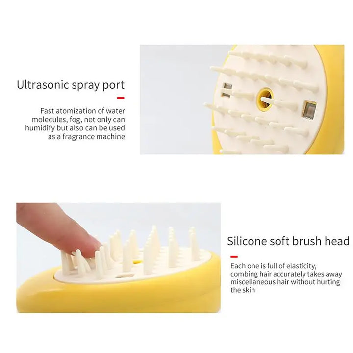 Brosse bain chien chat douce avec distributeur de shampoing intégré