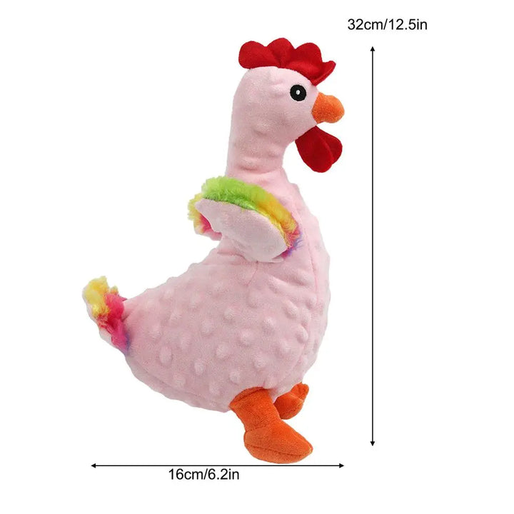 Jouet Couineur en Peluche Coq Rieur pour Chien - HautePattes