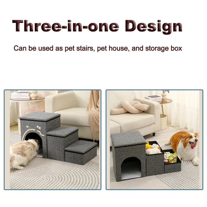 Escalier Multifonction 3-en-1 – Confort, Sécurité & Élégance - HautePattes