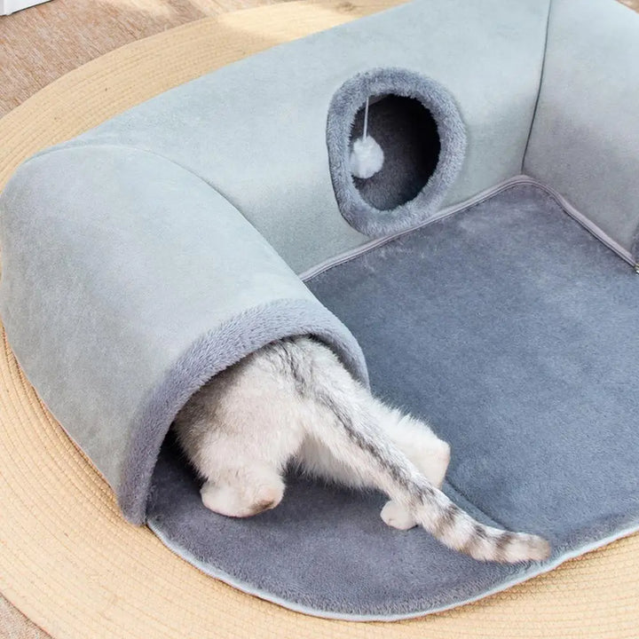 Tunnel pour chat : un cocon d’aventure, de repos… et d’amour