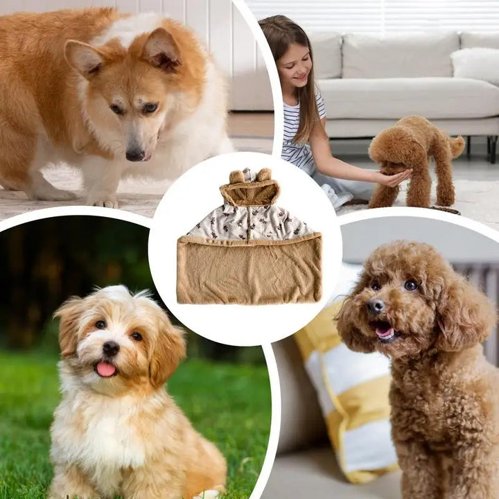 Couverture cape avec capuche pour animaux de compagnie - HautePattes