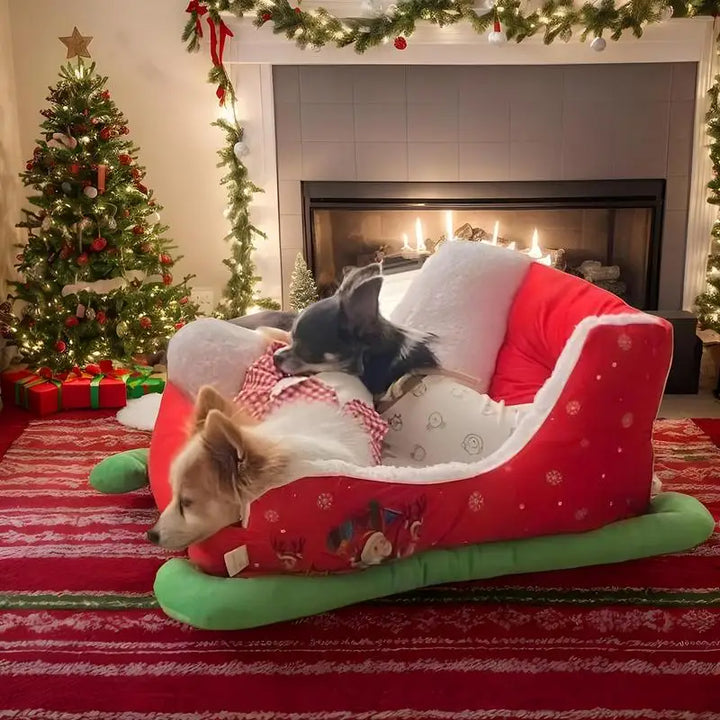 Panier Chien Douillet Réconfortant Noël - HautePattes