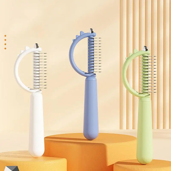 Peigne chien chat double face anti-mue et lissant