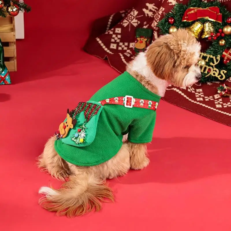 Tenue De Noël Pour Chien avec Sac à Dos Renne - HautePattes