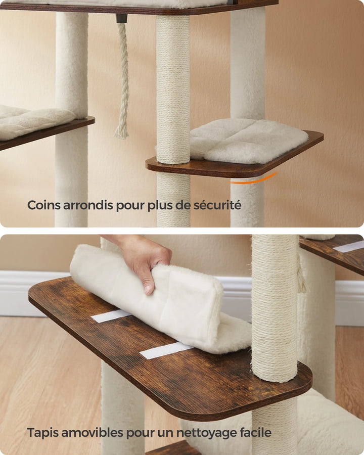 Arbre à chat 197 cm – Un refuge stable pour plusieurs chats