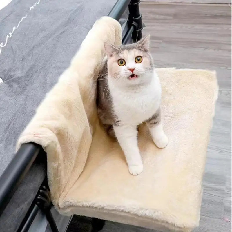 Hamac pour chat en flanelle et cadre en métal - HautePattes