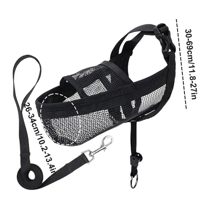 Muselière maille 2XL pour chien : maîtrise douce, confort total