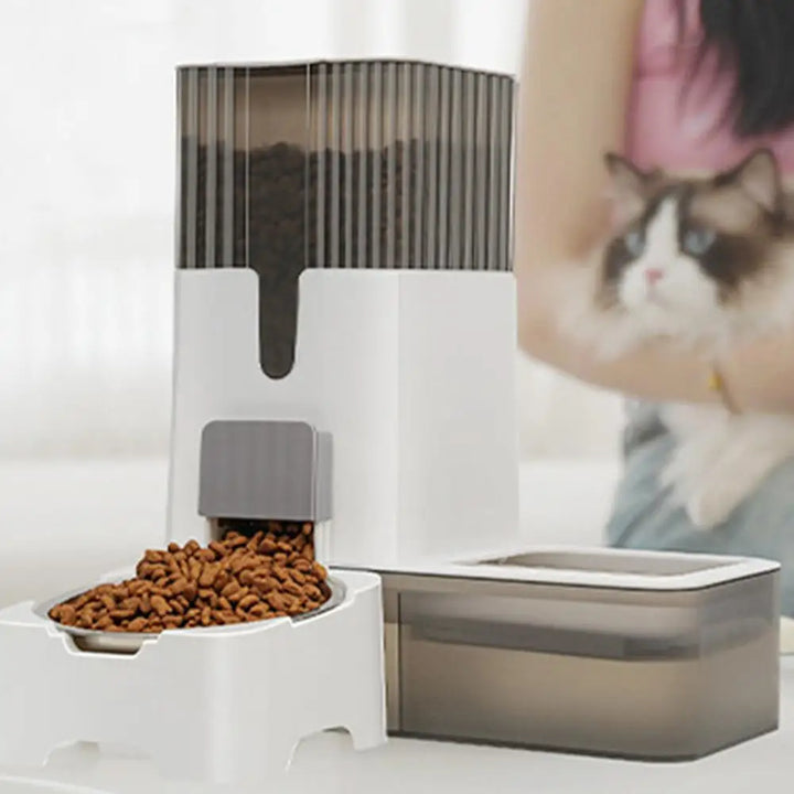 Distributeur Automatique 2-en-1 Nourriture & Eau - HautePattes