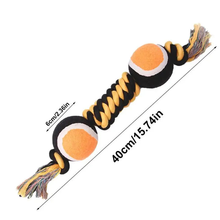 Jouet à Mâcher Double Bonbon de Tennis - HautePattes