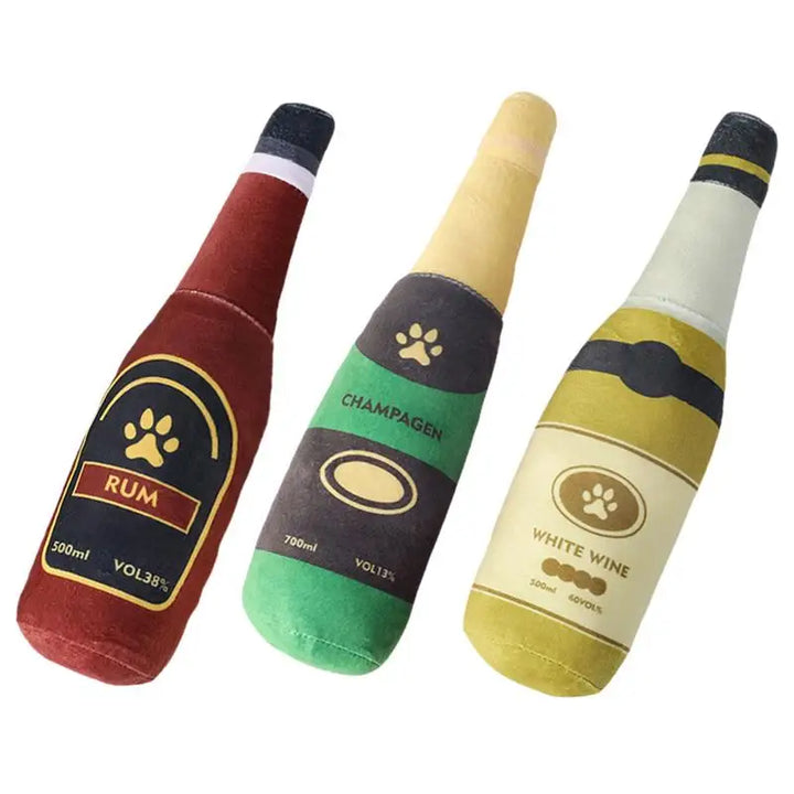 Jouet bouteille chien peluche : son plaisir doux préféré