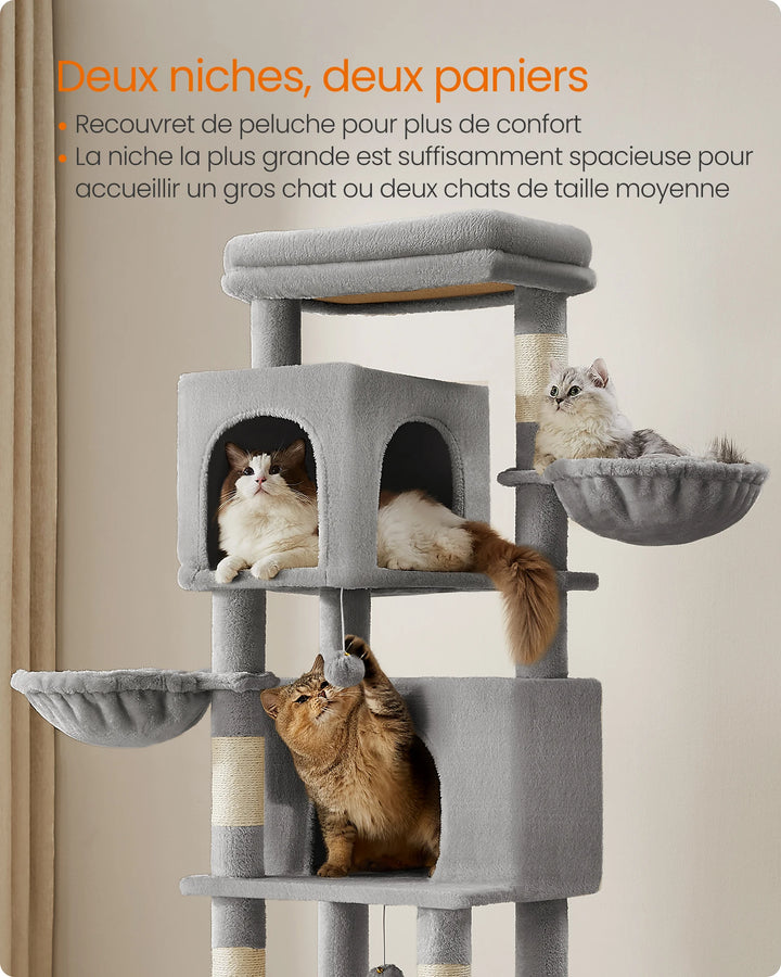 Arbre à chat 175 cm – Univers vertical pour chats épanouis