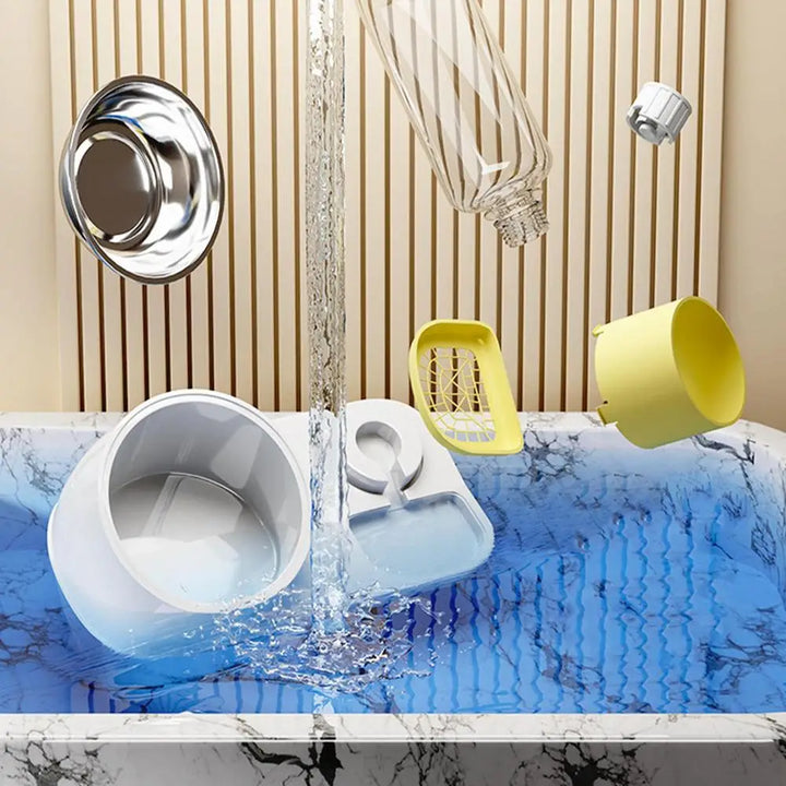 Gamelle de Nourriture et d’Eau pour Chat – Acier Inoxydable - HautePattes