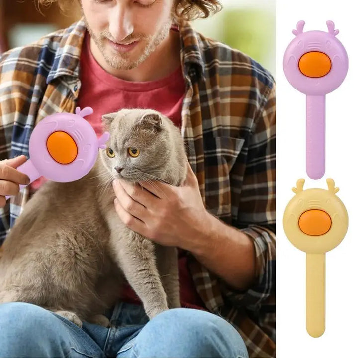 Peigne anti-mue chat 2 en 1 : soin doux, effet massage immédiat