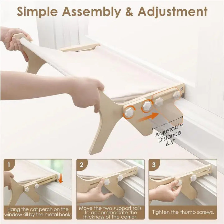 Perchoir suspendu hamac de fenêtre pour chat - HautePattes