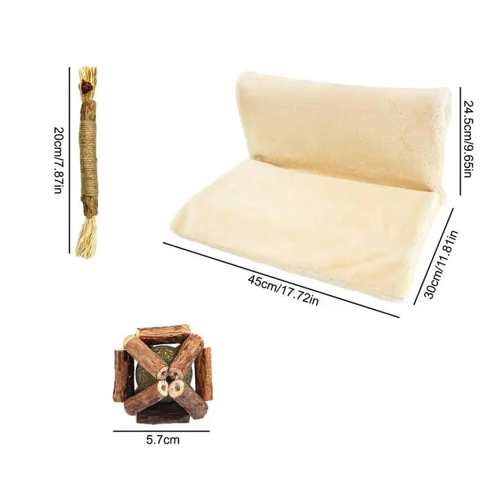 Hamac pour chat en flanelle et cadre en métal - HautePattes