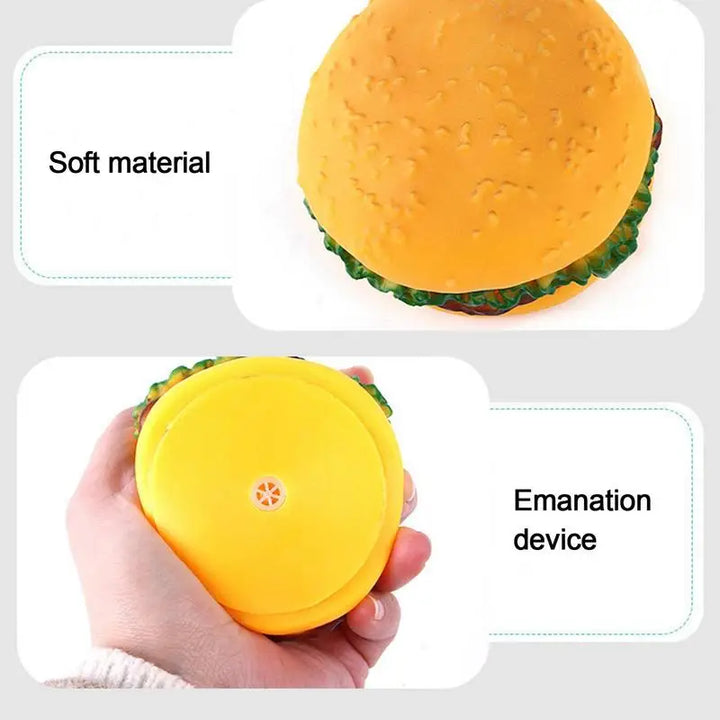 Jouet Couineur en Forme de Hamburger pour Chien - HautePattes