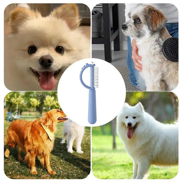 Peigne chien chat double face anti-mue et lissant