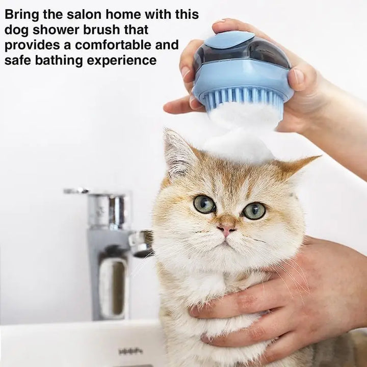Brosse bain chien chat : pelage doux, massage relaxant