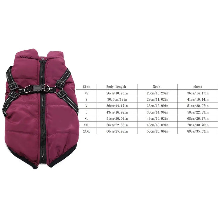 Manteau chaud avec harnais intégré – Hiver serein pour votre chien