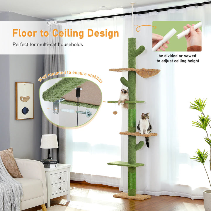 Tour à chat verticale design – Jusqu’à 3 chats, 5 niveaux de liberté