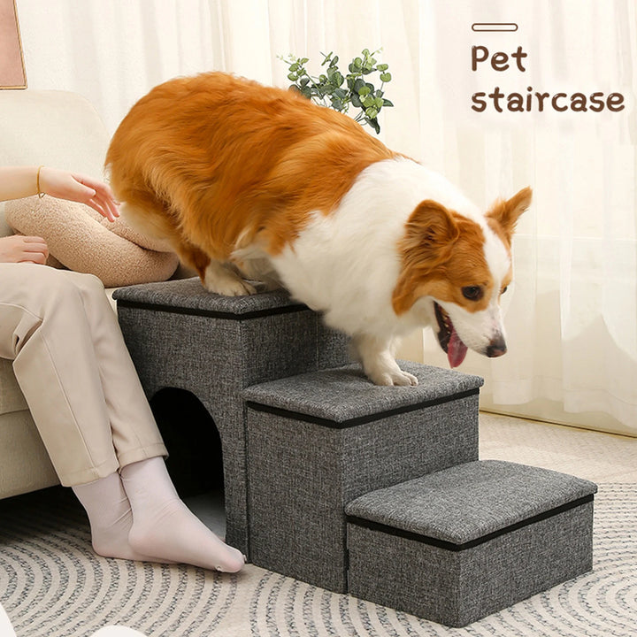 Escalier Pliable 3-en-1 Premium pour Chiens et Chats - HautePattes