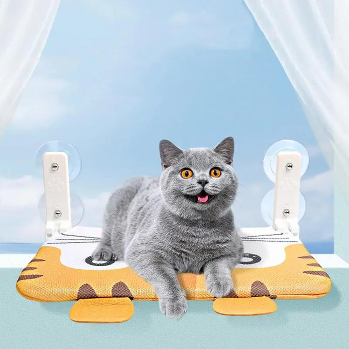 Hamac suspendu à ventouses pour chat - HautePattes