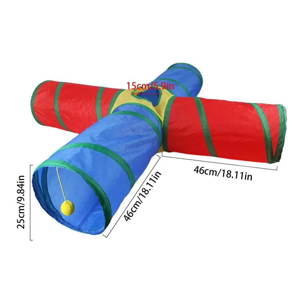 Tunnel de jeu pour chat Ă  4 sorties - HautePattes