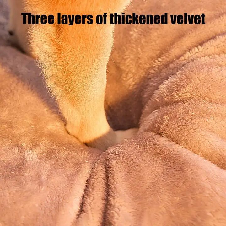 Niche cocon d’hiver pliable pour petits chiens et chats - HautePattes