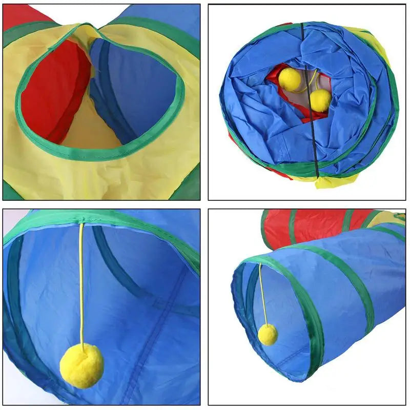 Tunnel de jeu pour chat Ă  4 sorties - HautePattes