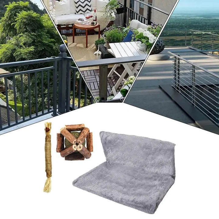 Hamac pour chat en flanelle et cadre en métal - HautePattes