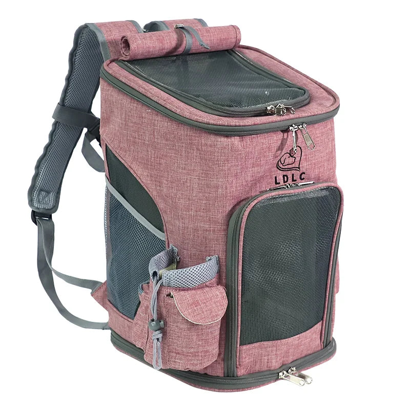 Sac à dos de transport pour animaux de compagnie, sac à bandoulière respirant pour voyage en plein air pour petits chiens et chats, emballage Portable, transport de fournitures pour animaux de compagnie - HautePattes