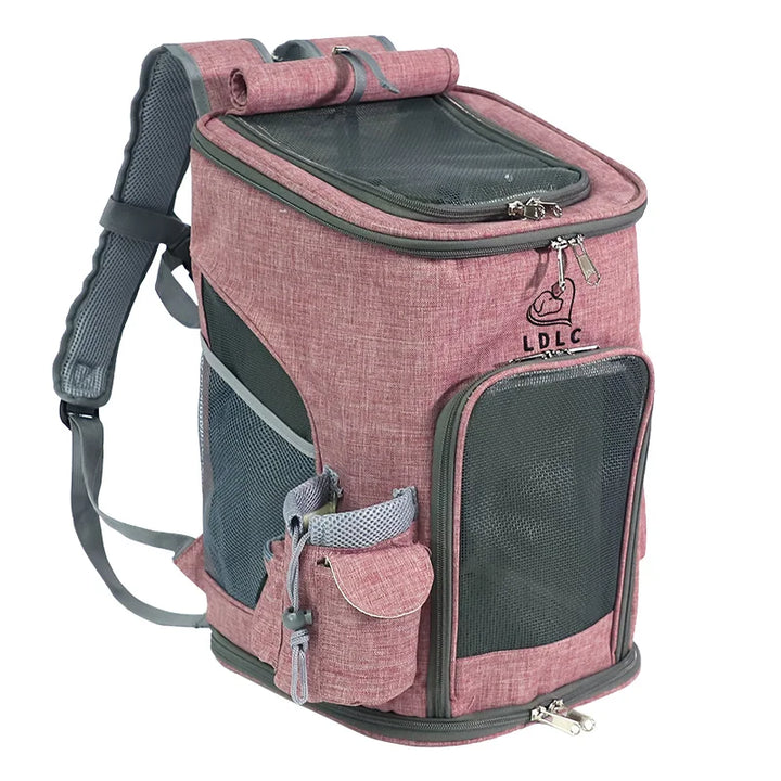 Sac à dos de transport pour animaux de compagnie, sac à bandoulière respirant pour voyage en plein air pour petits chiens et chats, emballage Portable, transport de fournitures pour animaux de compagnie - HautePattes