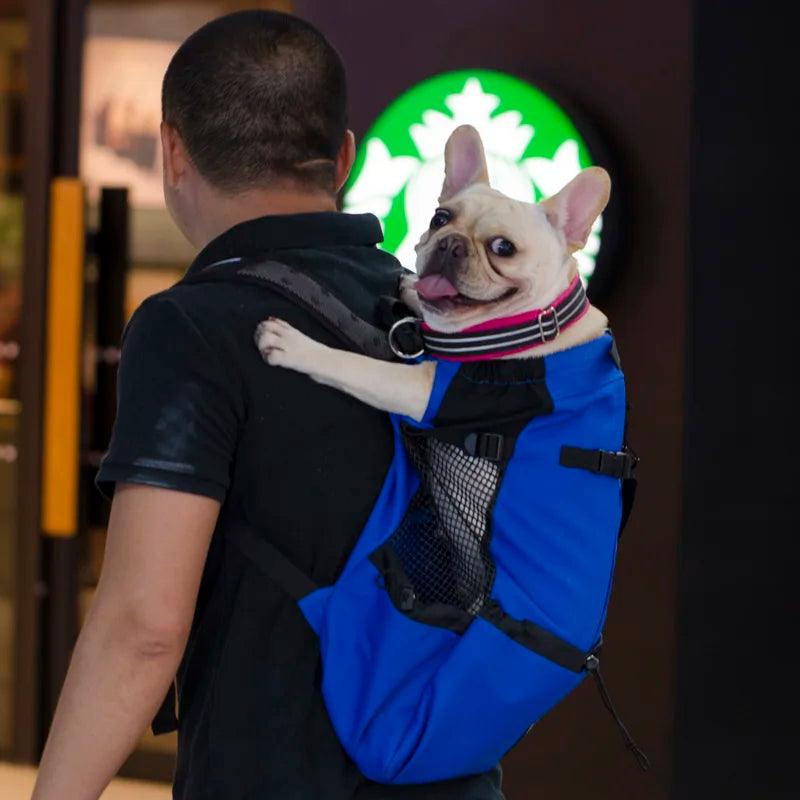Sac à dos d'extérieur à Double épaule pour chien, sac de transport réfléchissant réglable pour chiens bouledogue français carlin, sac à dos de transport pour voyage - HautePattes