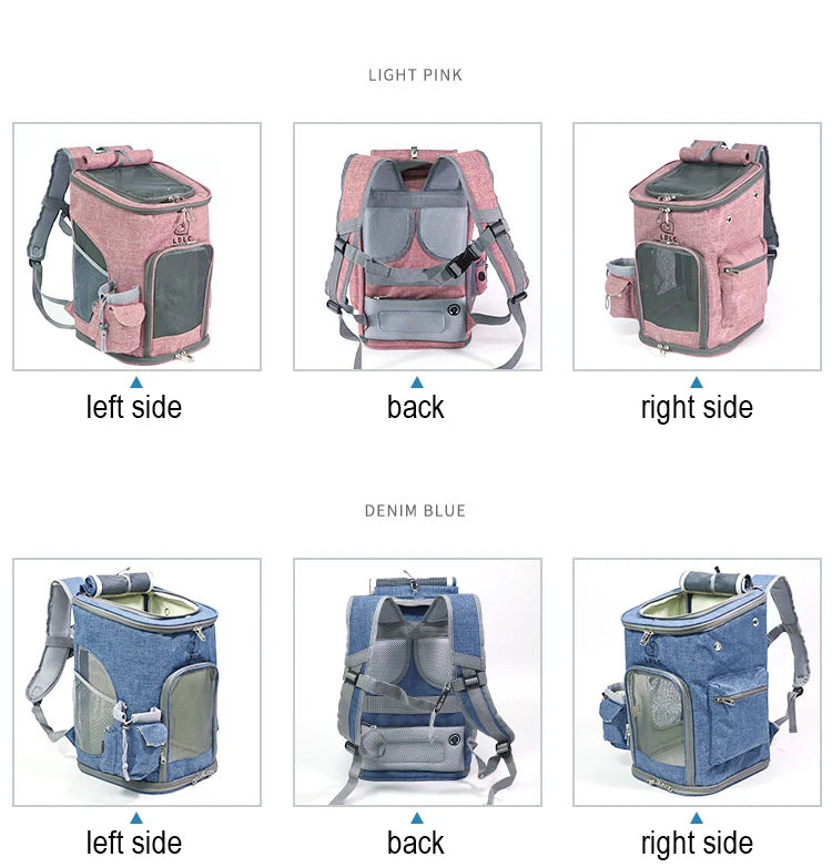 Sac à dos de transport pour animaux de compagnie, sac à bandoulière respirant pour voyage en plein air pour petits chiens et chats, emballage Portable, transport de fournitures pour animaux de compagnie - HautePattes