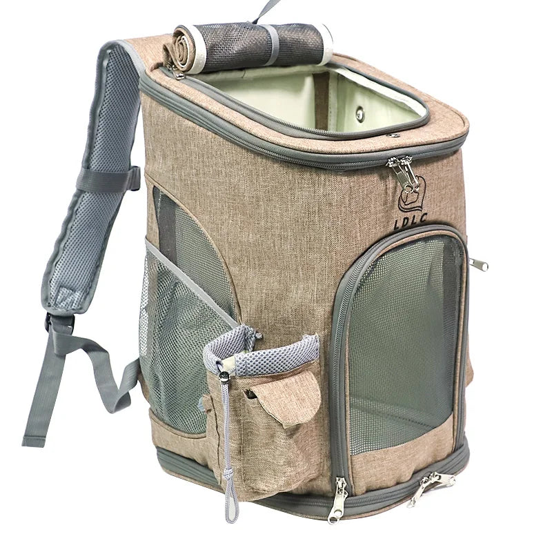 Sac à dos de transport pour animaux de compagnie, sac à bandoulière respirant pour voyage en plein air pour petits chiens et chats, emballage Portable, transport de fournitures pour animaux de compagnie - HautePattes